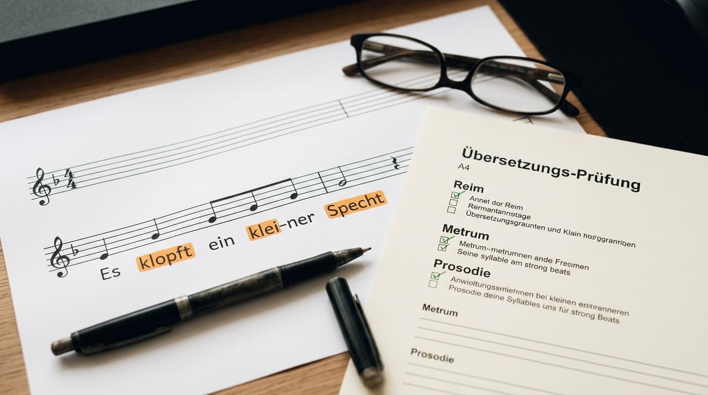 Singable Translation with AI: Checking Rhyme, Meter and Prosody