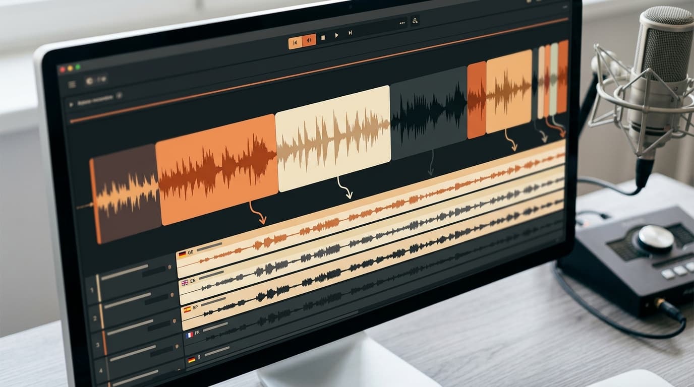 Sprecher-Diarisierung: Mehrsprachige Podcasts synchronisieren